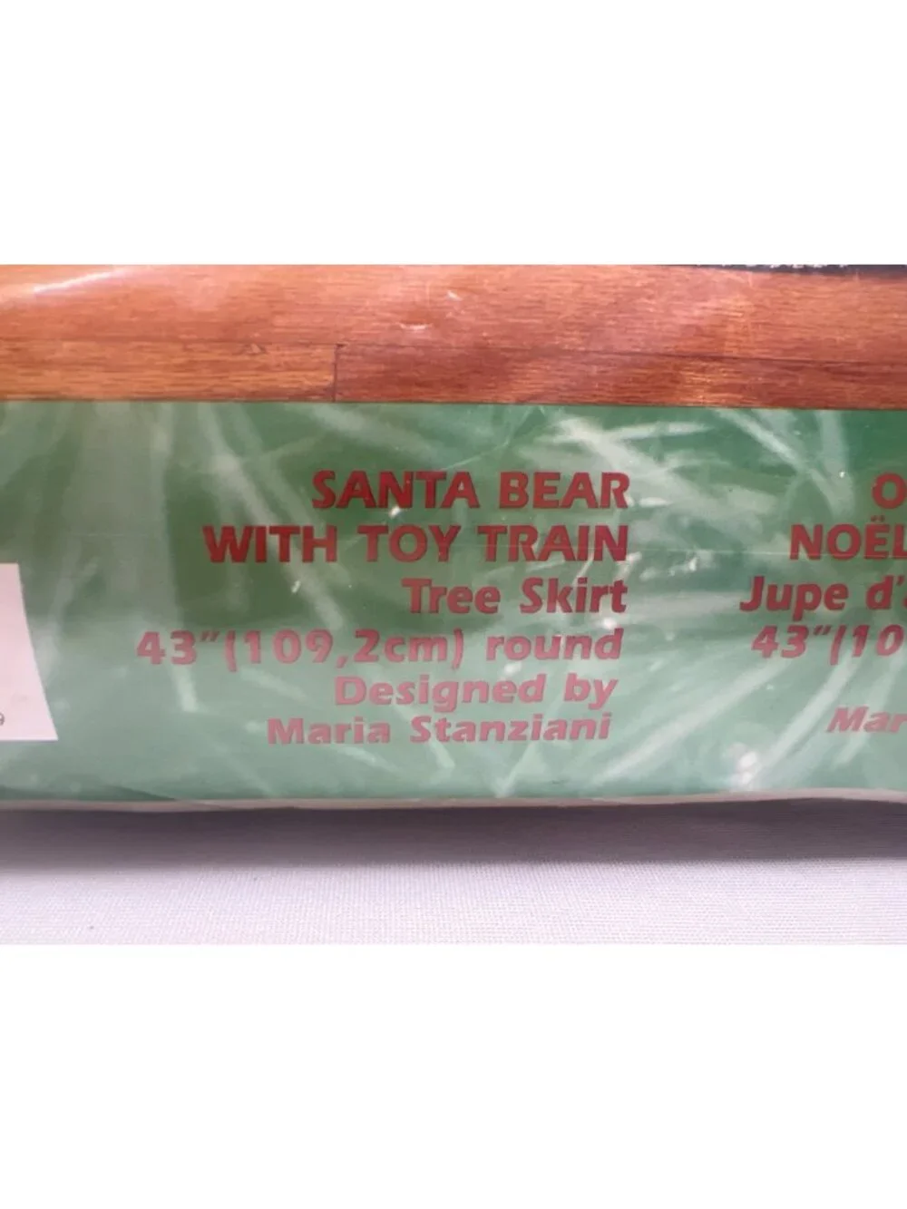 Bucilla Santa Bear Toy Train Felt Christmas Tree Skirt Kit 43” Round New Open